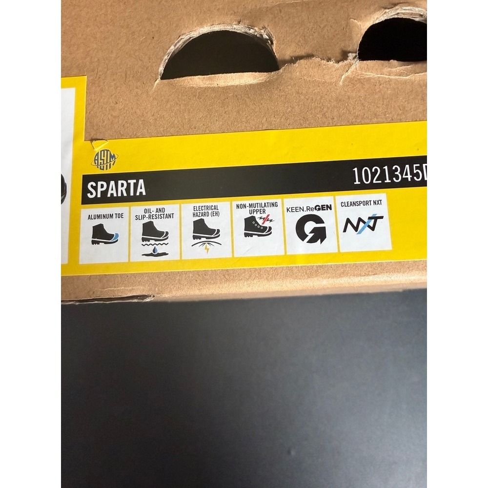 KEEN New Work Shoes Safety Toe Sparta Mens 10.5 Black EH Warehouse Service Jobs - Picture 7 of 8